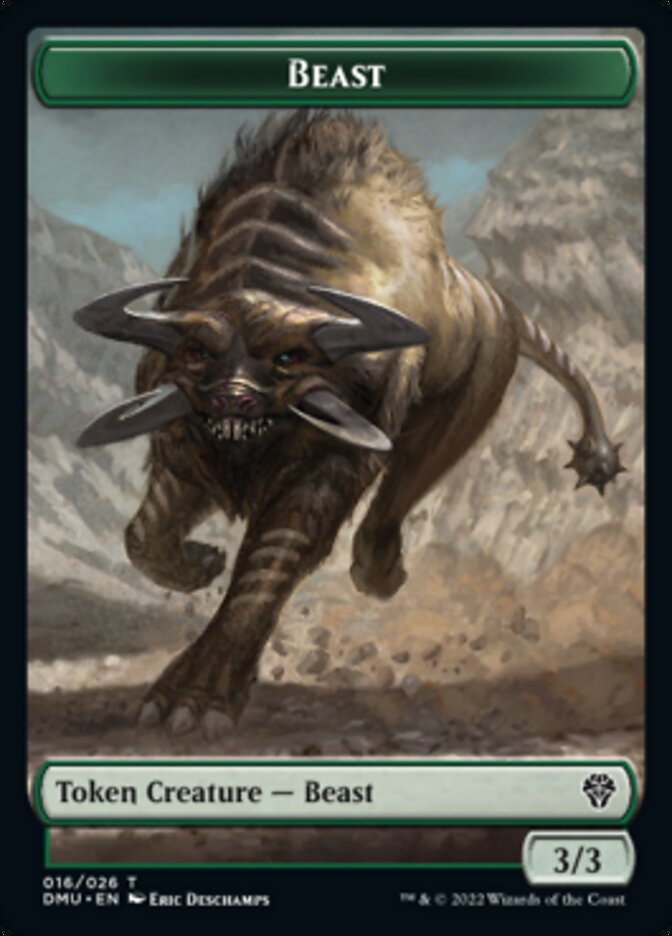 Bird (002) // Beast Double-Sided Token [Dominaria United Tokens] | Black Swamp Games