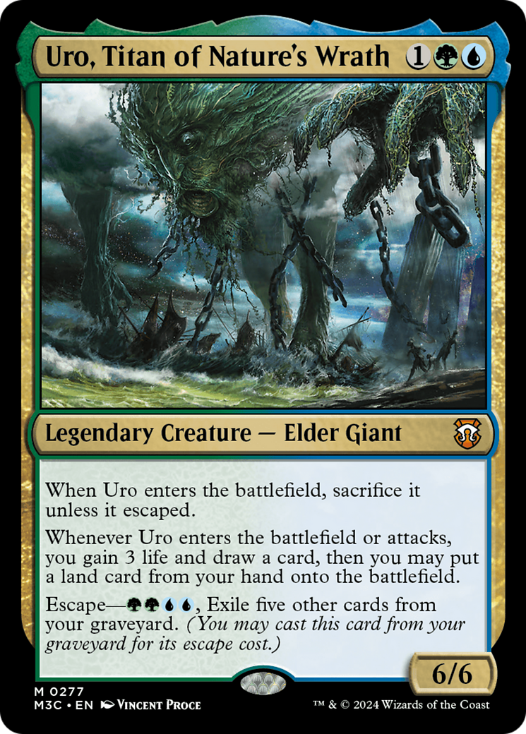 Uro, Titan of Nature's Wrath (Ripple Foil) [Modern Horizons 3 Commander] | Black Swamp Games