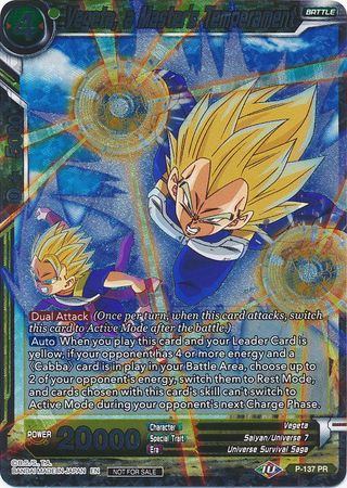 Vegeta, a Master's Temperament (Series 7 Super Dash Pack) (P-137) [Promotion Cards] | Black Swamp Games