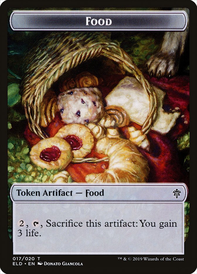 Dwarf // Food (17) Double-Sided Token [Throne of Eldraine Tokens] | Black Swamp Games