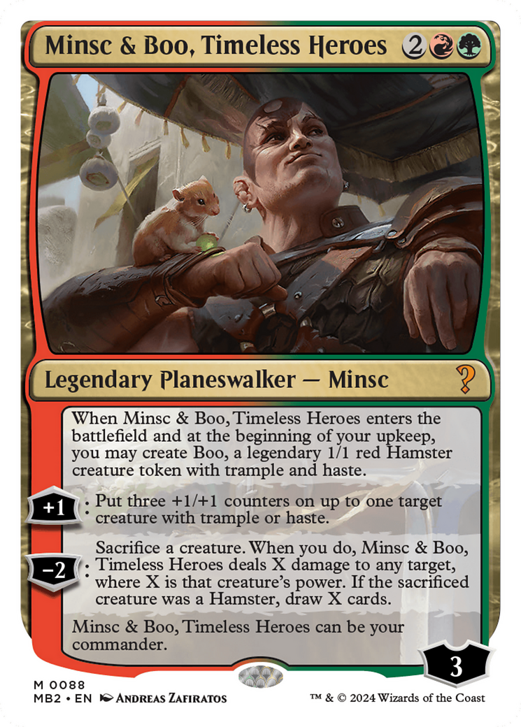 Minsc & Boo, Timeless Heroes (White Border) [Mystery Booster 2] | Black Swamp Games