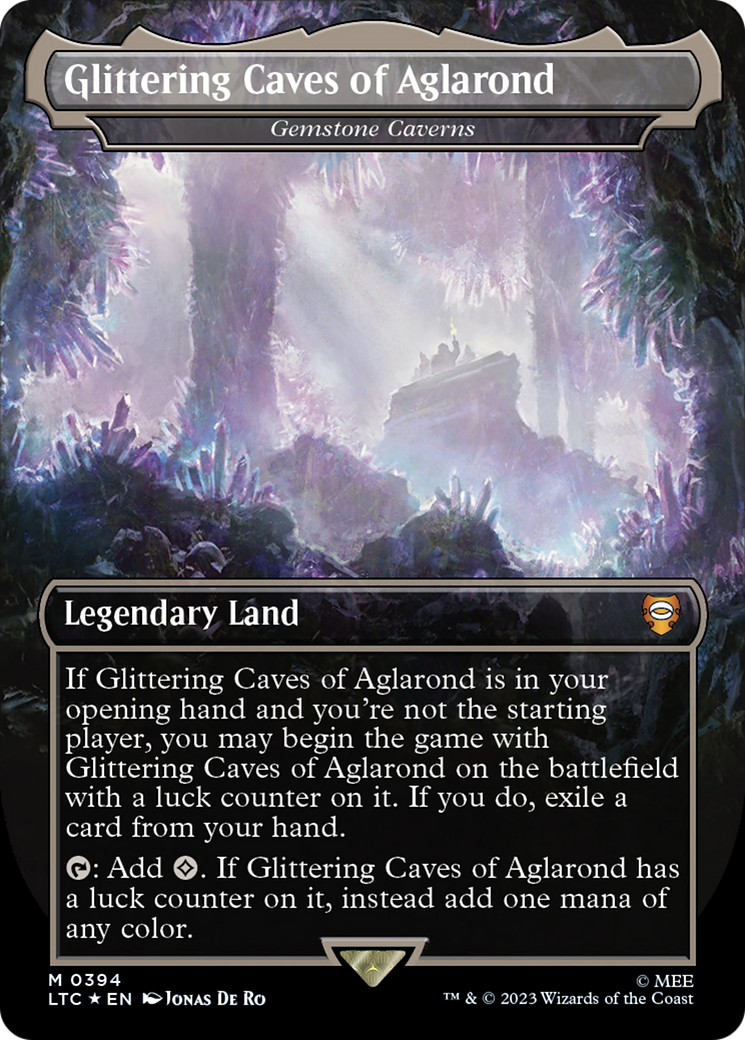 Glittering Caves of Aglarond - Gemstone Caverns (Surge Foil Realms and Relics) [The Lord of the Rings: Tales of Middle-Earth Commander] | Black Swamp Games