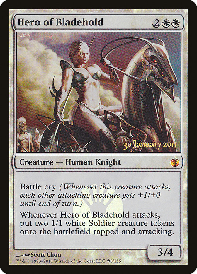 Hero of Bladehold [Mirrodin Besieged Prerelease Promos] | Black Swamp Games