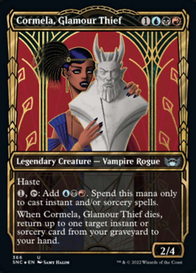 Cormela, Glamour Thief (Showcase Golden Age Gilded Foil) [Streets of New Capenna] | Black Swamp Games