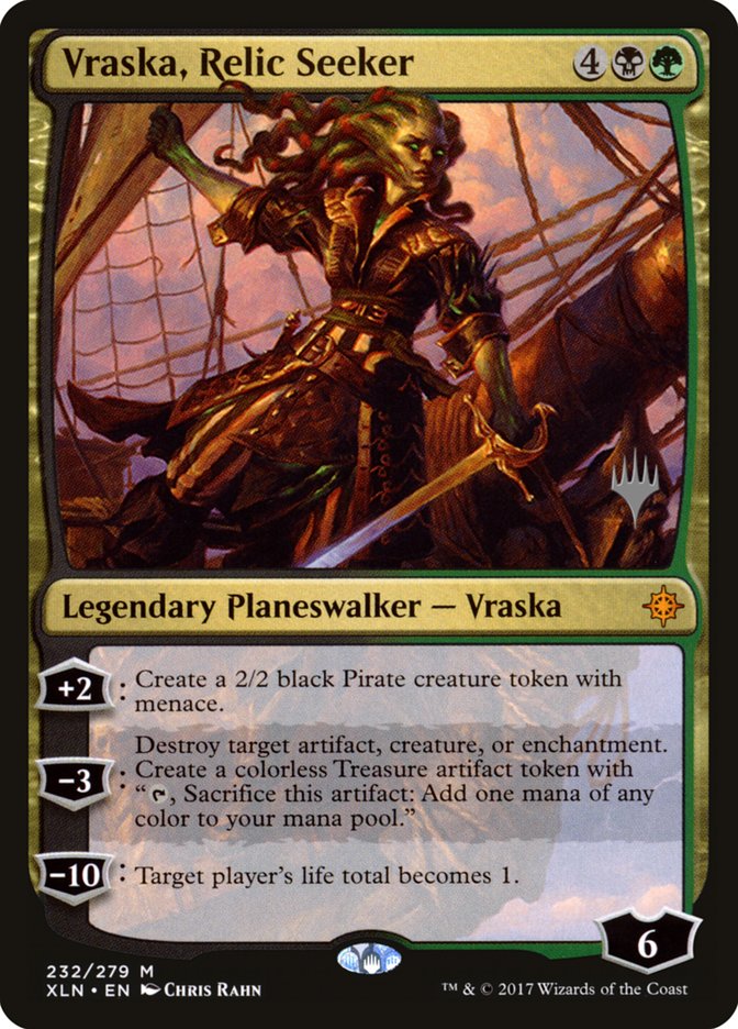Vraska, Relic Seeker (Promo Pack) [Ixalan Promos] | Black Swamp Games