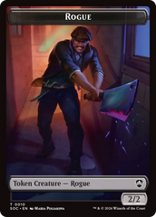 Spirit (0025) // Rogue Double-Sided Token [Secrets of Strixhaven Commander Tokens] | Black Swamp Games