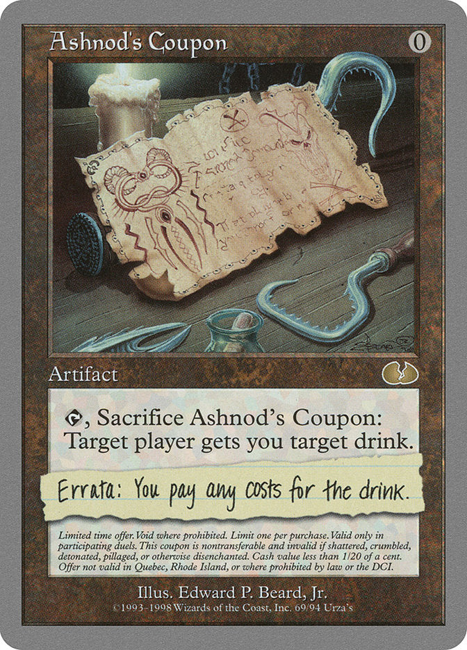Ashnod's Coupon [Unglued] | Black Swamp Games