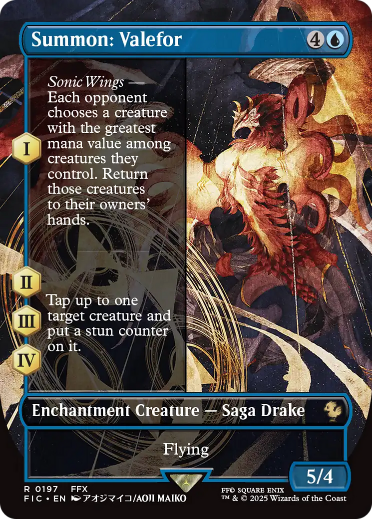 Summon: Valefor (Borderless) [FINAL FANTASY Commander] | Black Swamp Games