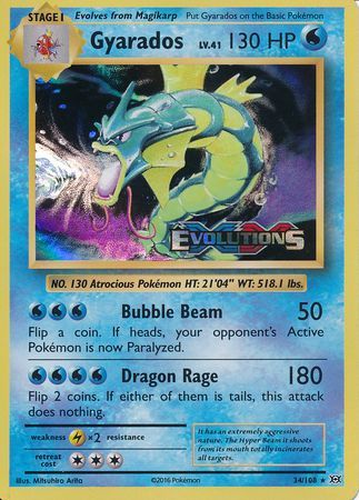 Gyarados (34/108) (XY Evolutions Prerelease) [XY: Black Star Promos] | Black Swamp Games