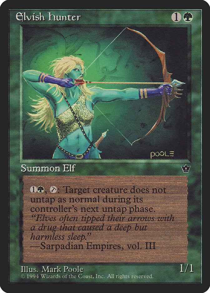 Elvish Hunter (Mark Poole) [Fallen Empires] | Black Swamp Games