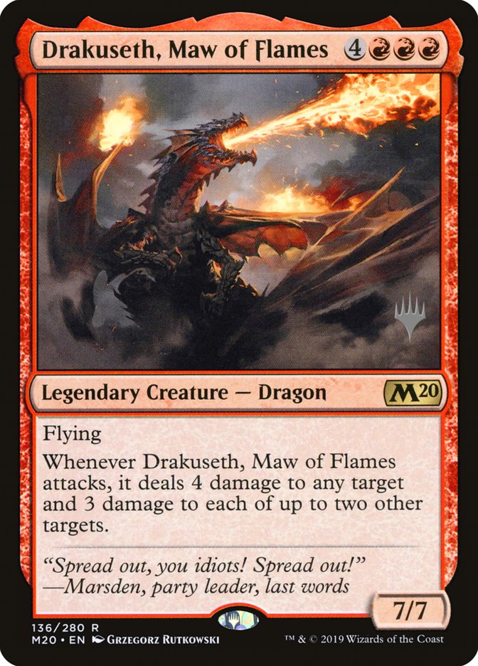 Drakuseth, Maw of Flames (Promo Pack) [Core Set 2020 Promos] | Black Swamp Games