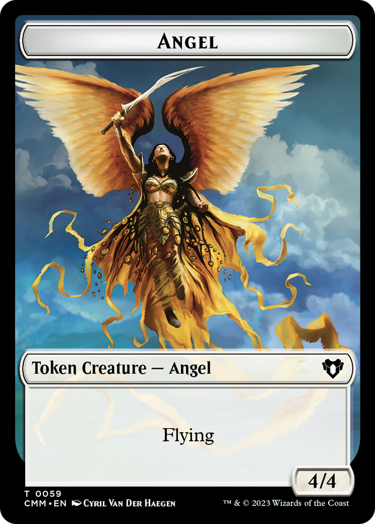 Copy (54) // Angel Double-Sided Token [Commander Masters Tokens] | Black Swamp Games