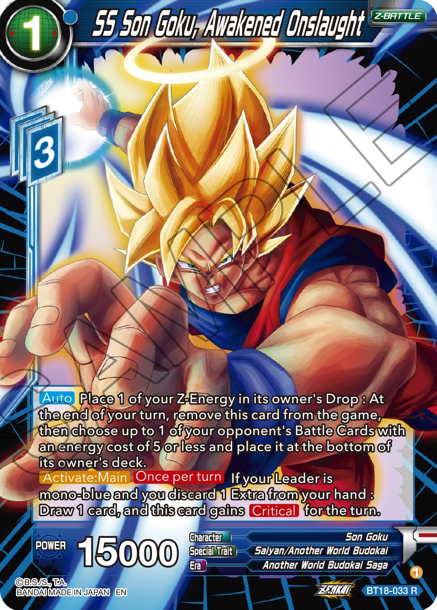 SS Son Goku, Awakened Onslaught (BT18-033) [Dawn of the Z-Legends] | Black Swamp Games