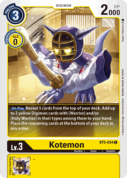 Kotemon [BT5-034] [Battle of Omni] | Black Swamp Games