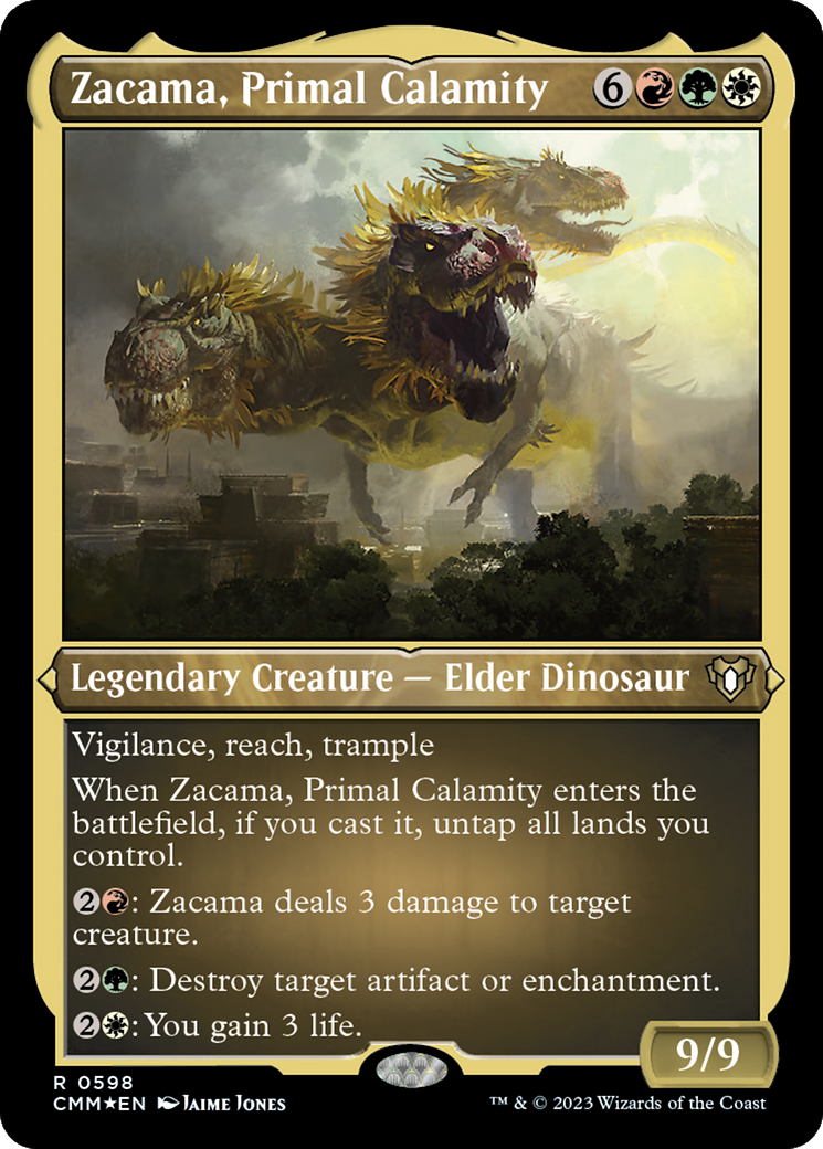 Zacama, Primal Calamity (Foil Etched) [Commander Masters] | Black Swamp Games