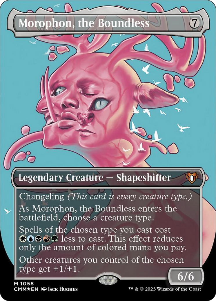 Morophon, the Boundless (Borderless Textured Foil Frame Break) [Commander Masters] | Black Swamp Games