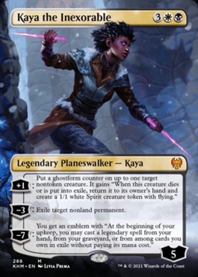 Kaya the Inexorable (Borderless) [Kaldheim] | Black Swamp Games
