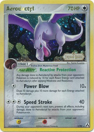 Aerodactyl (1/92) (Stamped) [EX: Legend Maker] | Black Swamp Games