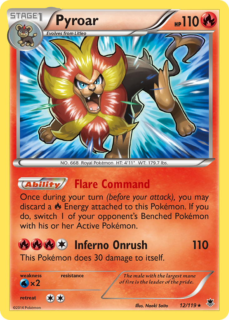 Pyroar (12/119) [XY: Phantom Forces] | Black Swamp Games