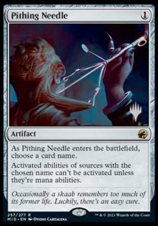 Pithing Needle (Promo Pack) [Innistrad: Midnight Hunt Promos] | Black Swamp Games