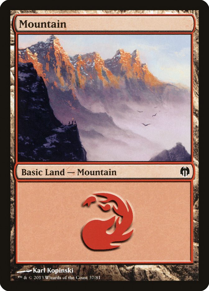 Mountain (37) [Duel Decks: Heroes vs. Monsters] | Black Swamp Games