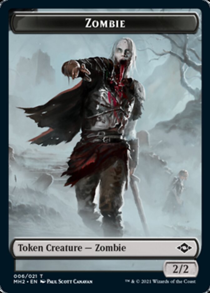 Treasure (21) // Zombie Double-Sided Token [Modern Horizons 2 Tokens] | Black Swamp Games