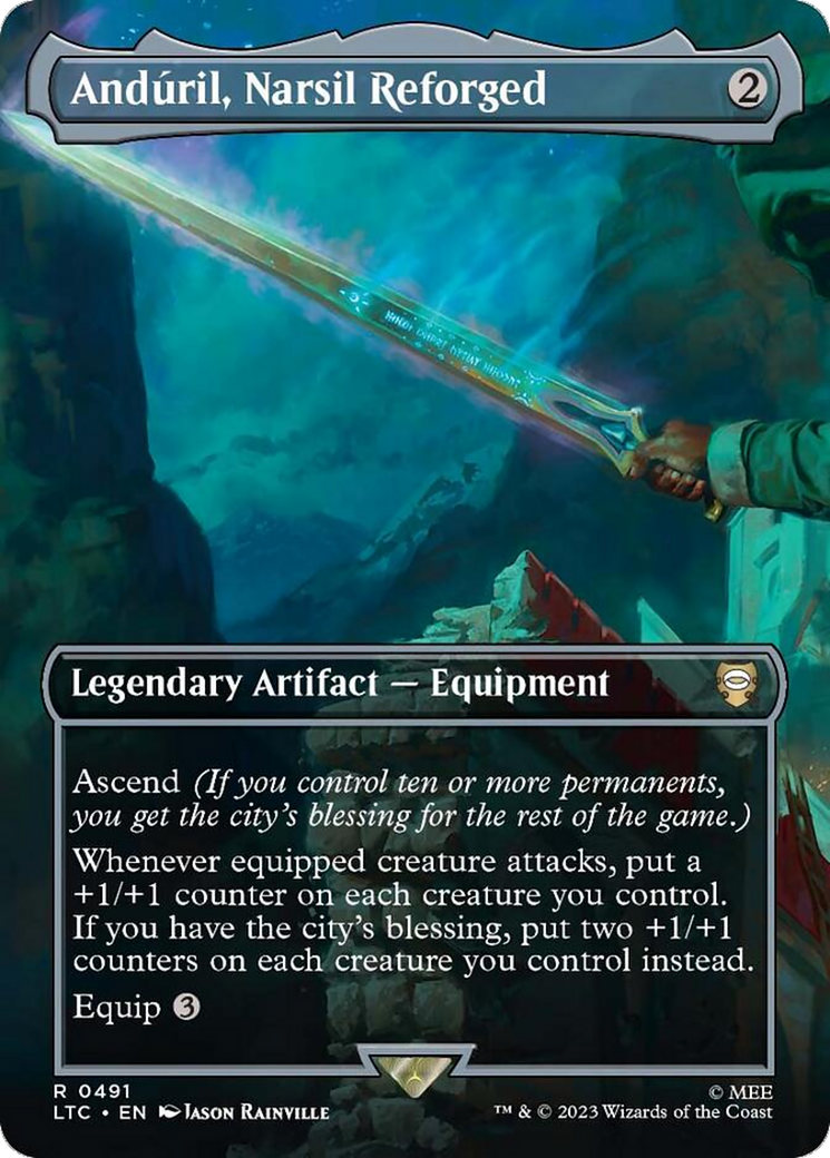 Anduril, Narsil Reforged (Borderless) [The Lord of the Rings: Tales of Middle-Earth Commander] | Black Swamp Games