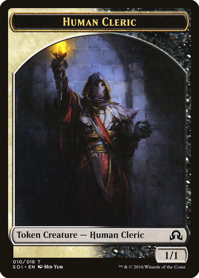 Human Cleric Token [Shadows over Innistrad Tokens] | Black Swamp Games
