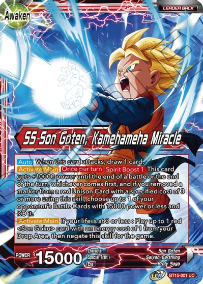 Son Goten // SS Son Goten, Kamehameha Miracle (BT15-001) [Saiyan Showdown] | Black Swamp Games