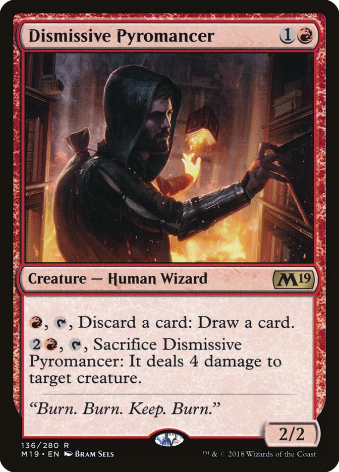 Dismissive Pyromancer [Core Set 2019] | Black Swamp Games