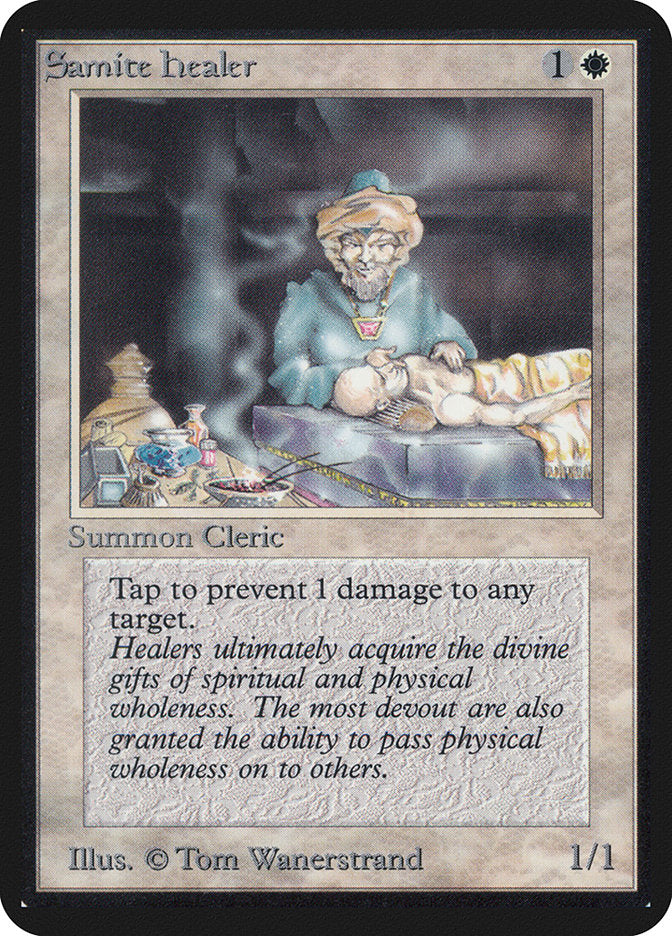 Samite Healer [Alpha Edition] | Black Swamp Games