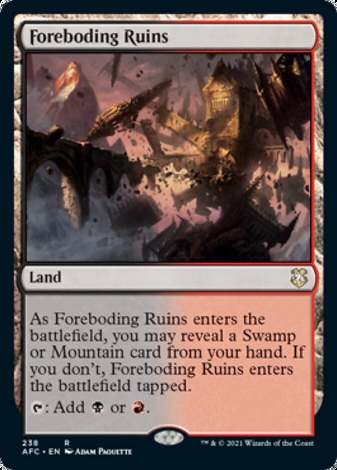 Foreboding Ruins [Dungeons & Dragons: Adventures in the Forgotten Realms Commander] | Black Swamp Games