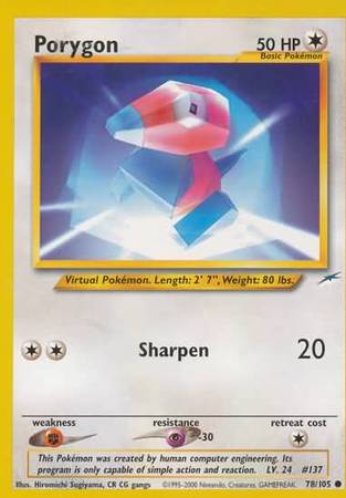 Porygon (78/105) [Neo Destiny Unlimited] | Black Swamp Games