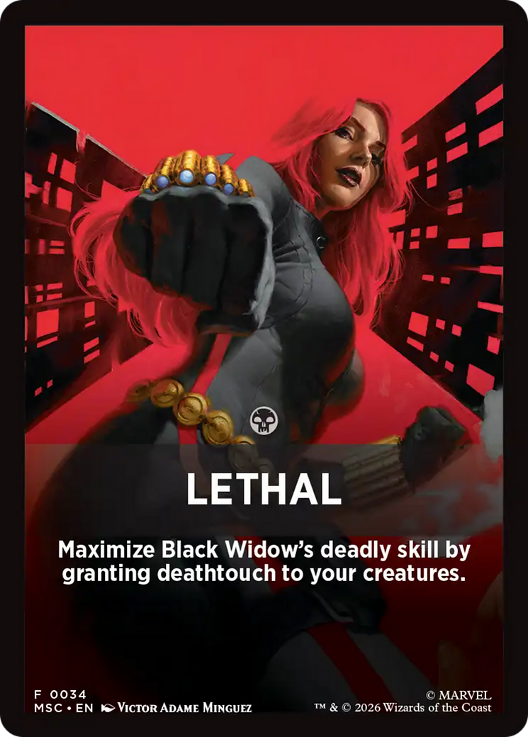 Lethal Theme Card [Marvel Super Heroes Commander] | Black Swamp Games