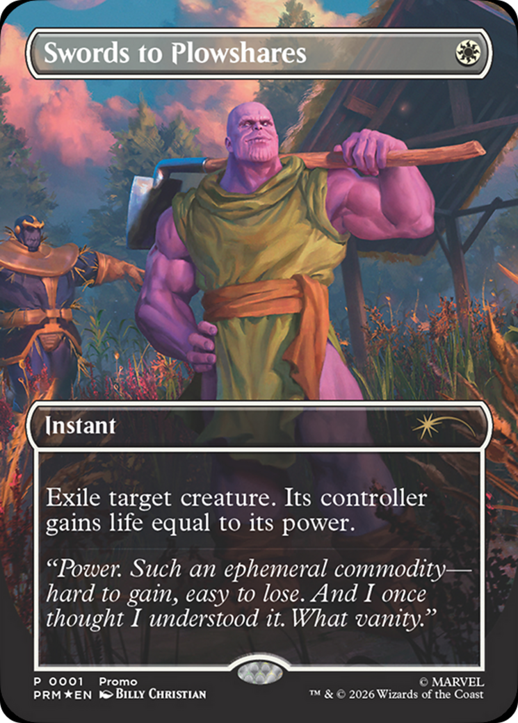 Swords to Plowshares (Borderless) (Magazine Insert) [Media Promos] | Black Swamp Games