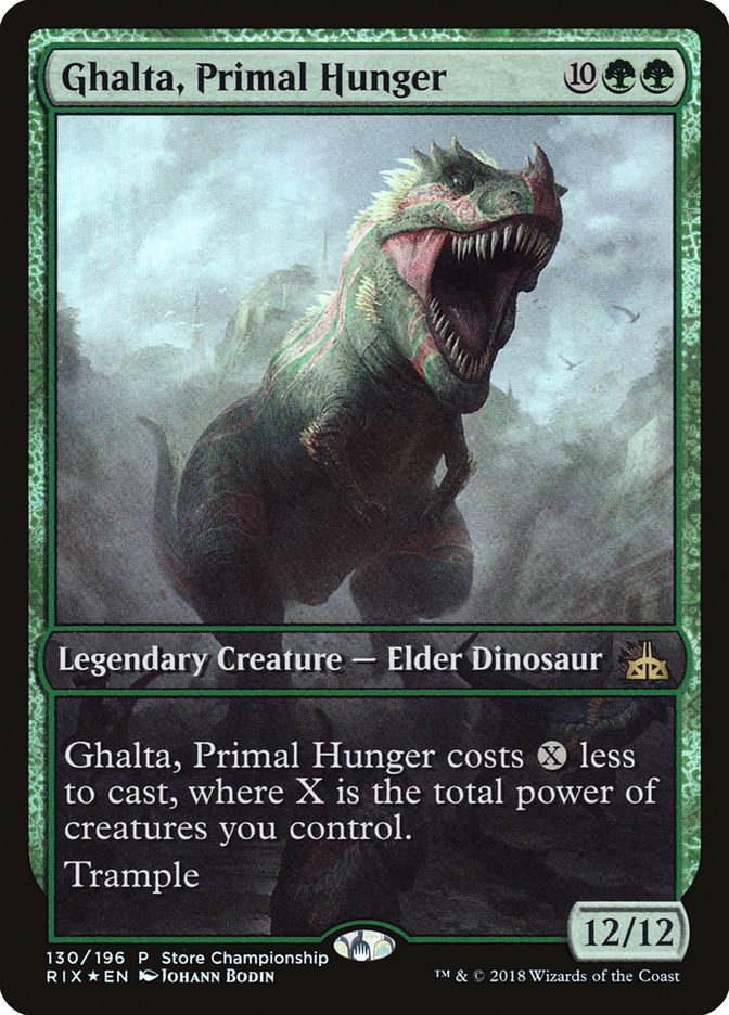 Ghalta, Primal Hunger (Store Championship) (Full Art) [Rivals of Ixalan Promos] | Black Swamp Games