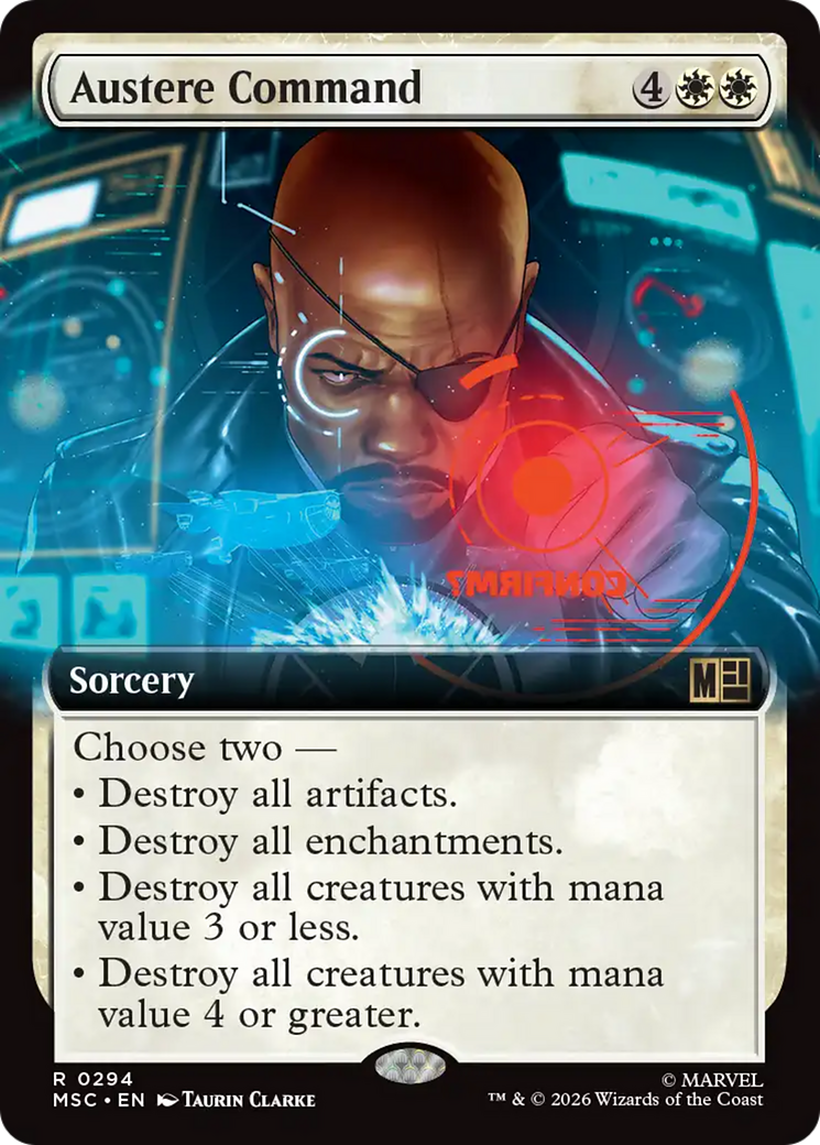 Austere Command (Extended Art) [Marvel Super Heroes Commander] | Black Swamp Games