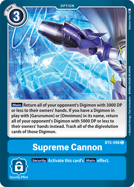 Supreme Cannon [BT5-096] [Battle of Omni] | Black Swamp Games