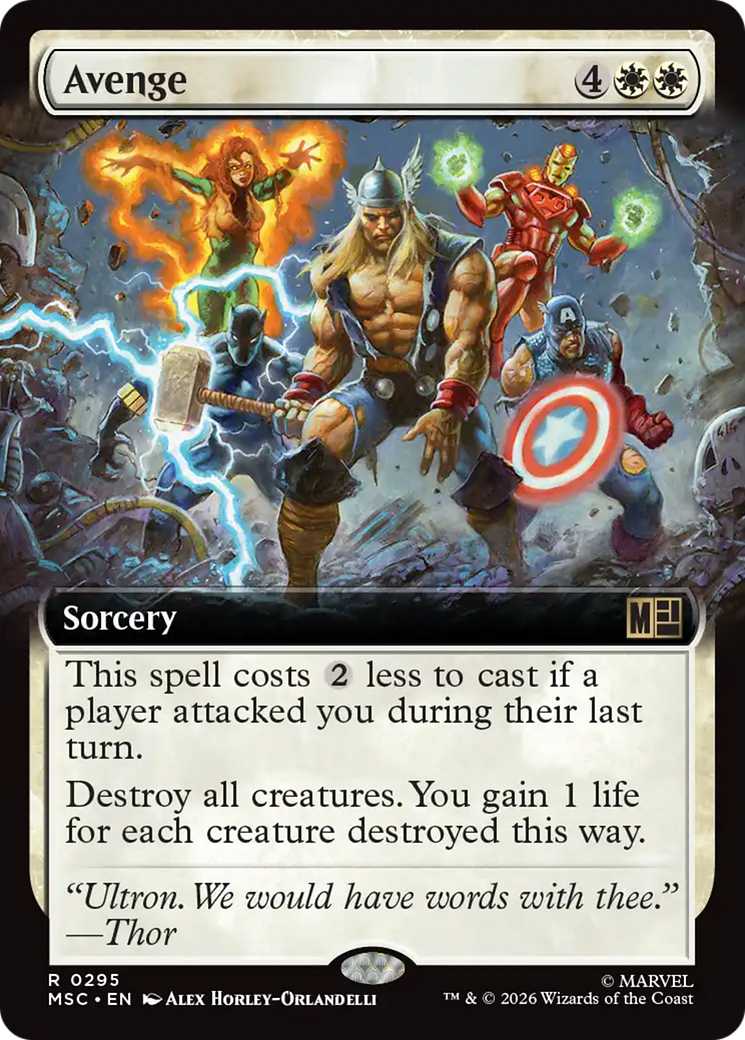 Avenge (Extended Art) [Marvel Super Heroes Commander] | Black Swamp Games