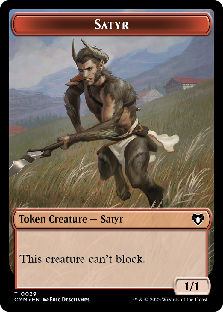 Satyr Token [Commander Masters Tokens] | Black Swamp Games