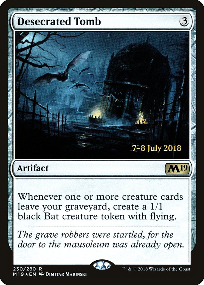 Desecrated Tomb [Core Set 2019 Prerelease Promos] | Black Swamp Games