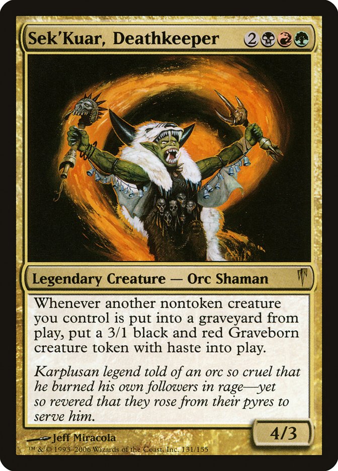 Sek'Kuar, Deathkeeper [Coldsnap] | Black Swamp Games
