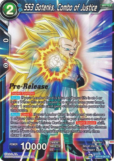 SS3 Gotenks, Combo of Justice (BT14-047) [Cross Spirits Prerelease Promos] | Black Swamp Games