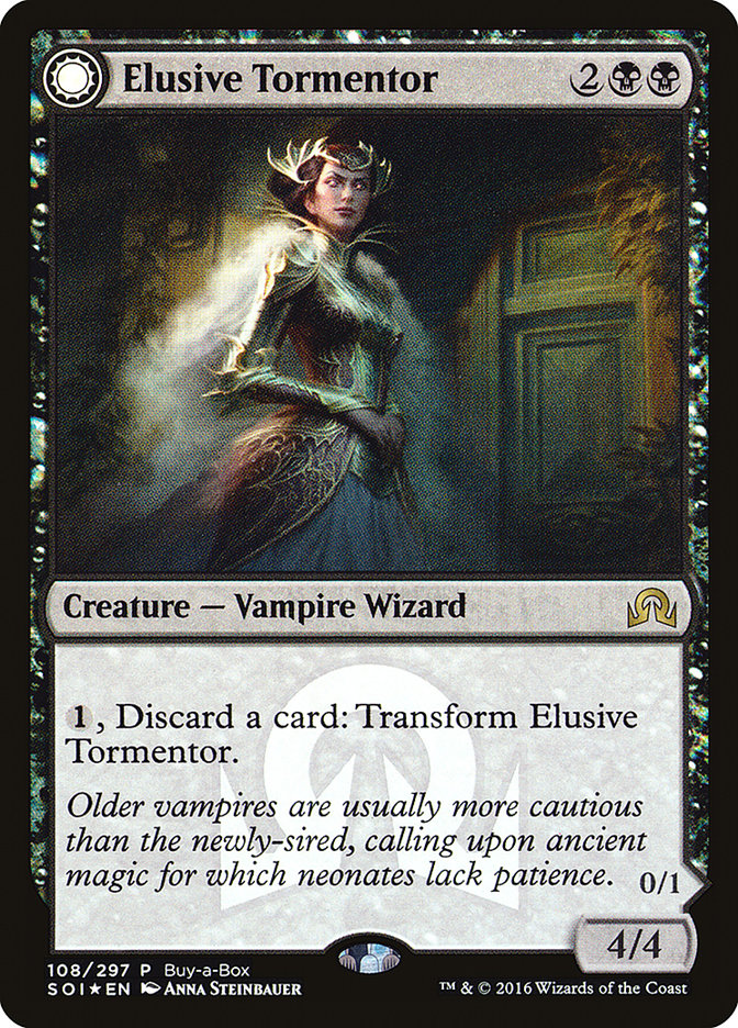 Elusive Tormentor // Insidious Mist (Buy-A-Box) [Shadows over Innistrad Promos] | Black Swamp Games