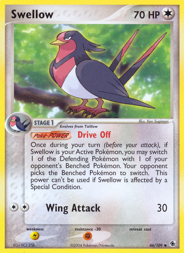 Swellow (46/109) [EX: Ruby & Sapphire] | Black Swamp Games