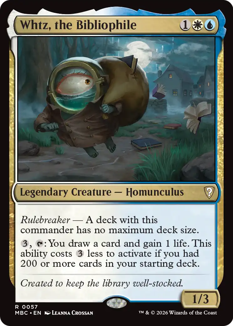 Whtz, the Bibliophile [Mystery Booster: Commander Edition] | Black Swamp Games