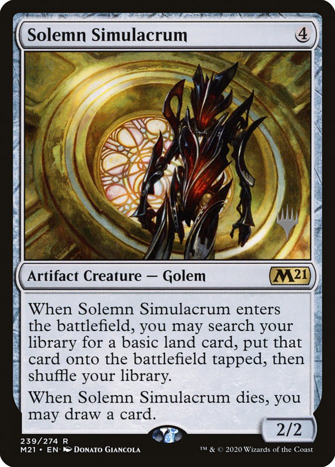 Solemn Simulacrum (Promo Pack) [Core Set 2021 Promos] | Black Swamp Games