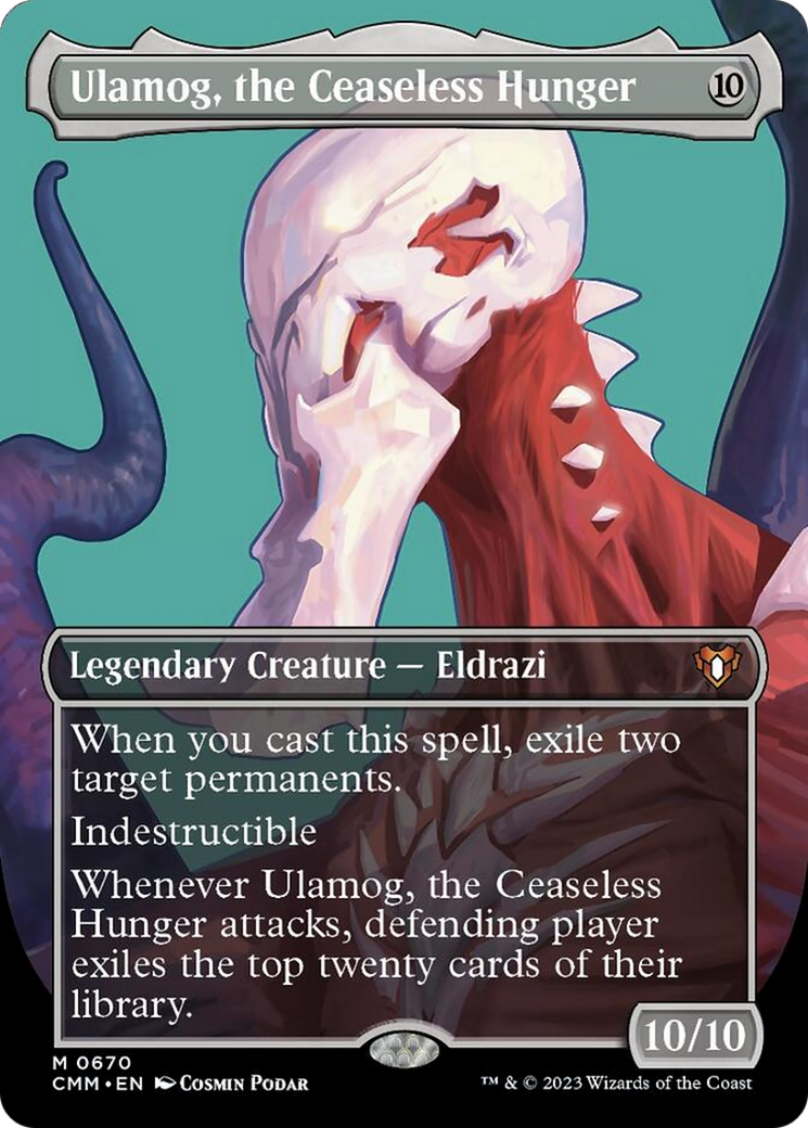 Ulamog, the Ceaseless Hunger (Borderless Profile) [Commander Masters] | Black Swamp Games