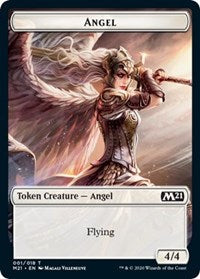 Angel // Cat (011) Double-Sided Token [Core Set 2021 Tokens] | Black Swamp Games