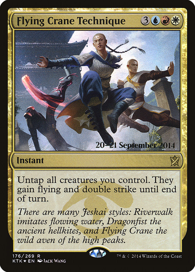 Flying Crane Technique [Khans of Tarkir Prerelease Promos] | Black Swamp Games